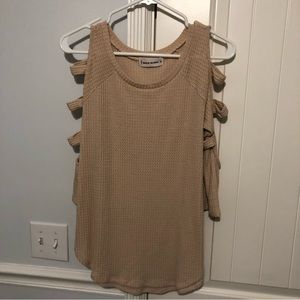 3/4 Sleeve Waffle Blouse